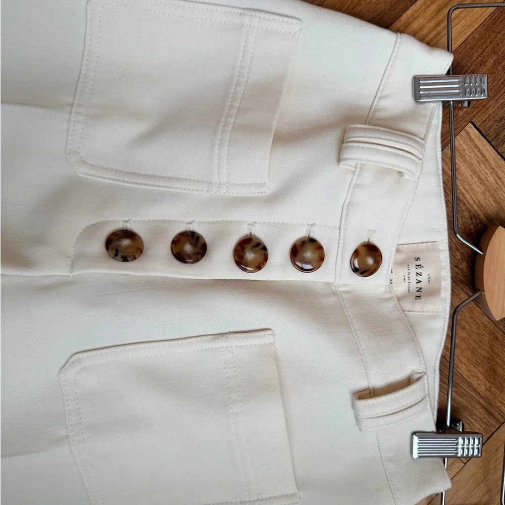 Sezane Chuck Trousers Ecru - Picture 3 of 6